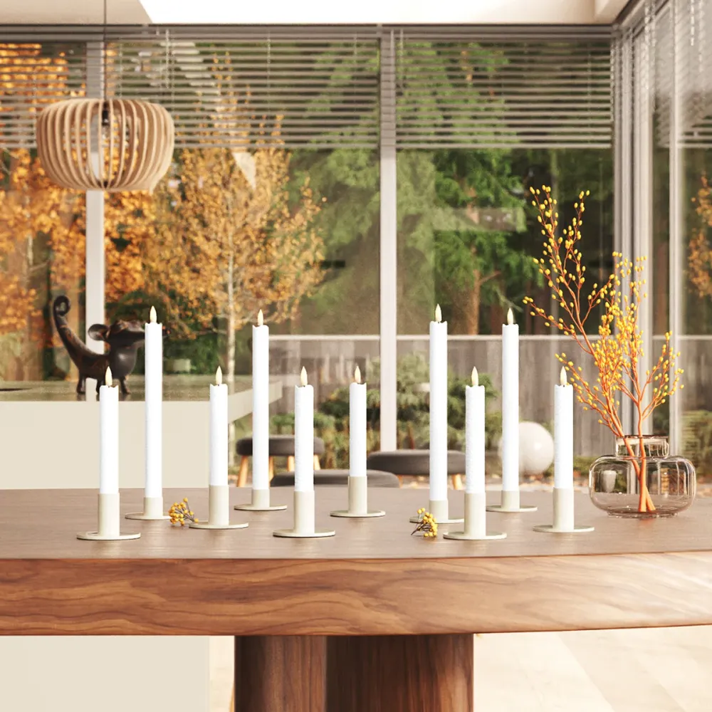 Romantik LED Crown Light csomag - Fehér - 6 db 15 cm | 4 db 24 cm