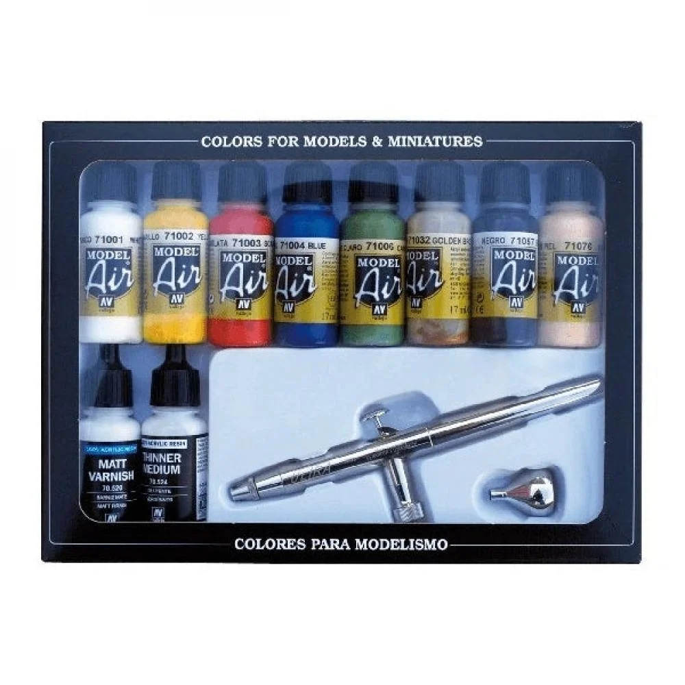 Vallejo Airbrush Készlet alap színekkel 10x17ML