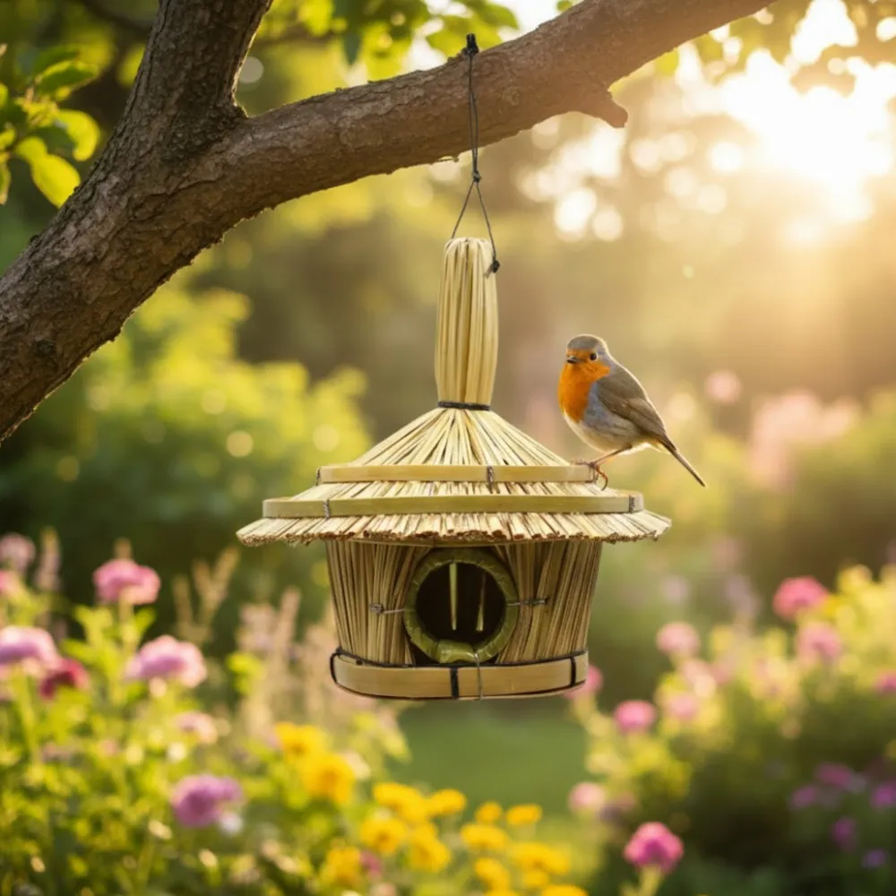 Bird Box tengeri fű kicsi kerek 17x17cm
