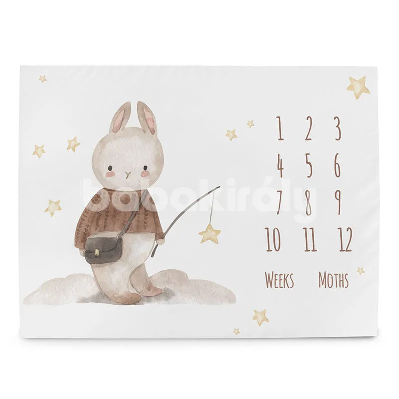 CebaBaby Mérföldkő szőnyeg - Álmodozó nyuszi