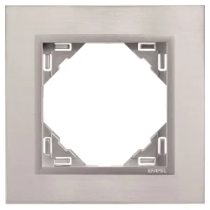 90910_TIA METALLO Egyes keret, inox/alumínium