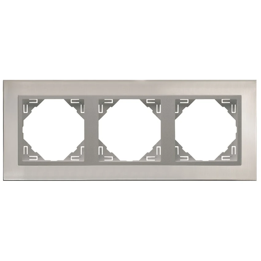 90930_TIA METALLO Hármas keret, inox/alumínium