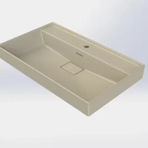 CeraStyle SHARP - MATT BÉZS - porcelán mosdókagyló - 80 x 48 cm