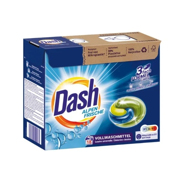 Dash Caps 3 az 1-ben 18db lágy mosókapszula
