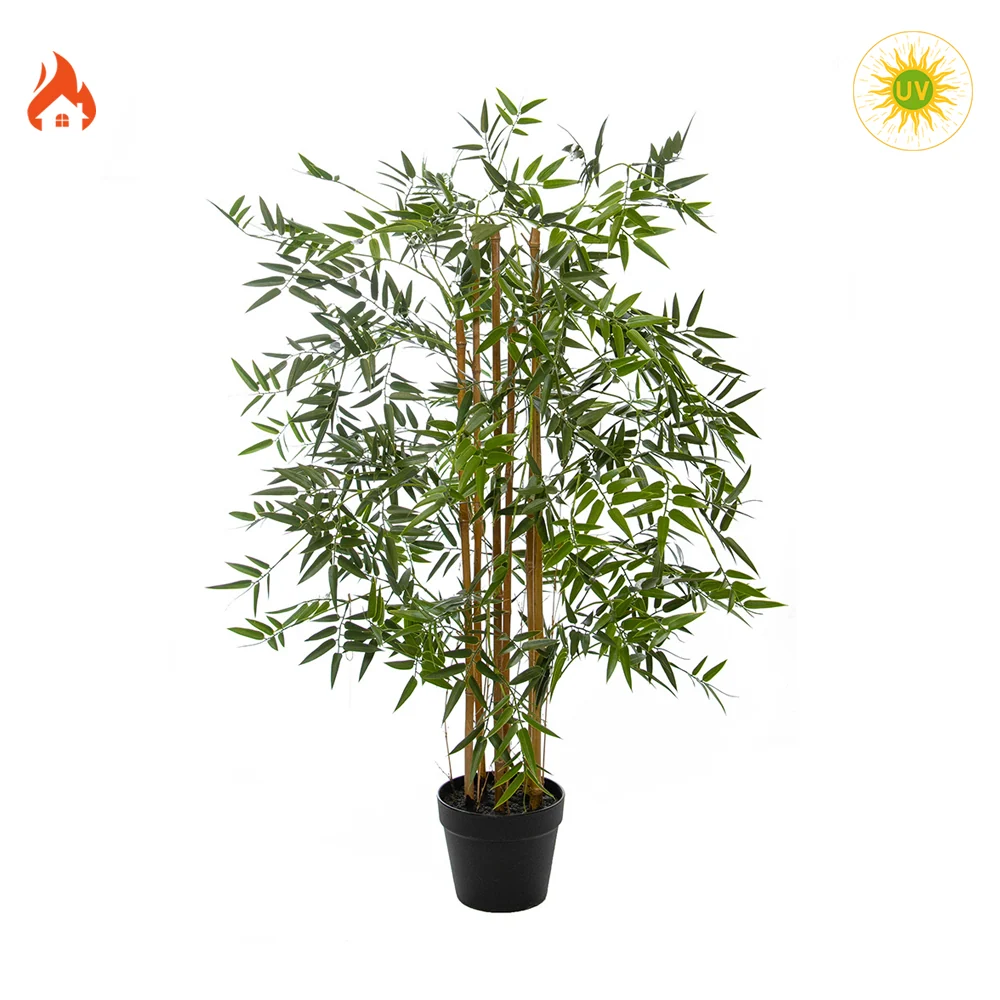 Tűz- és UV-álló mű bambusz 150 cm zöld "Bamboo"