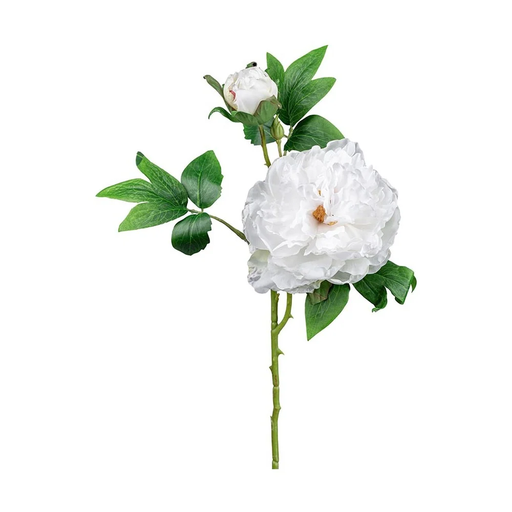 PEONY fehér mű bazsarózsa 55 cm