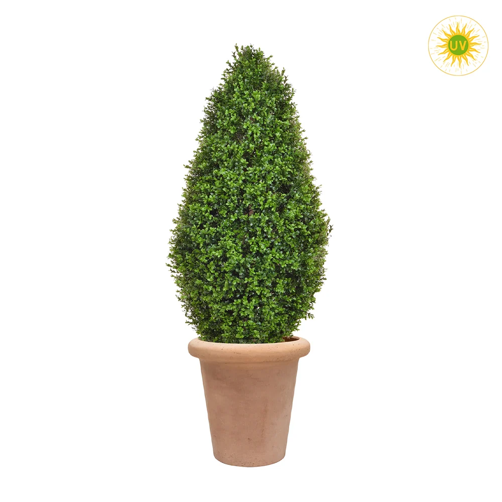 BUXUS UV-álló zöld mű buxus terrakotta kaspóban 130 cm