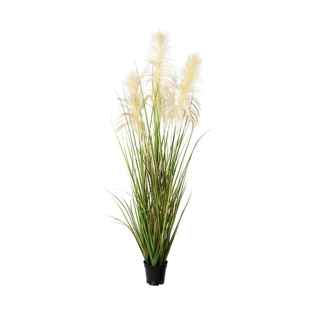 Pampafű bokor cserepes műnövény 130 cm tarka "Cortaderia"