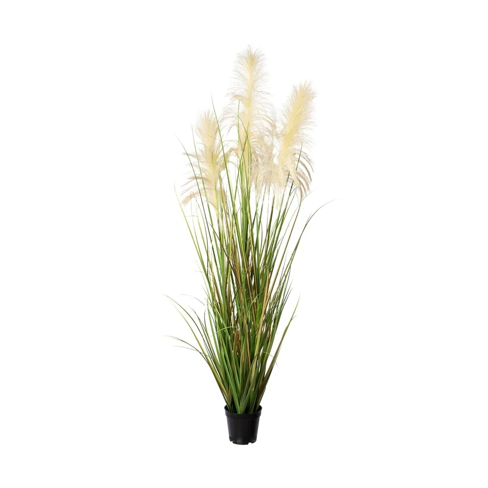 Pampafű bokor cserepes műnövény 130 cm tarka "Cortaderia"