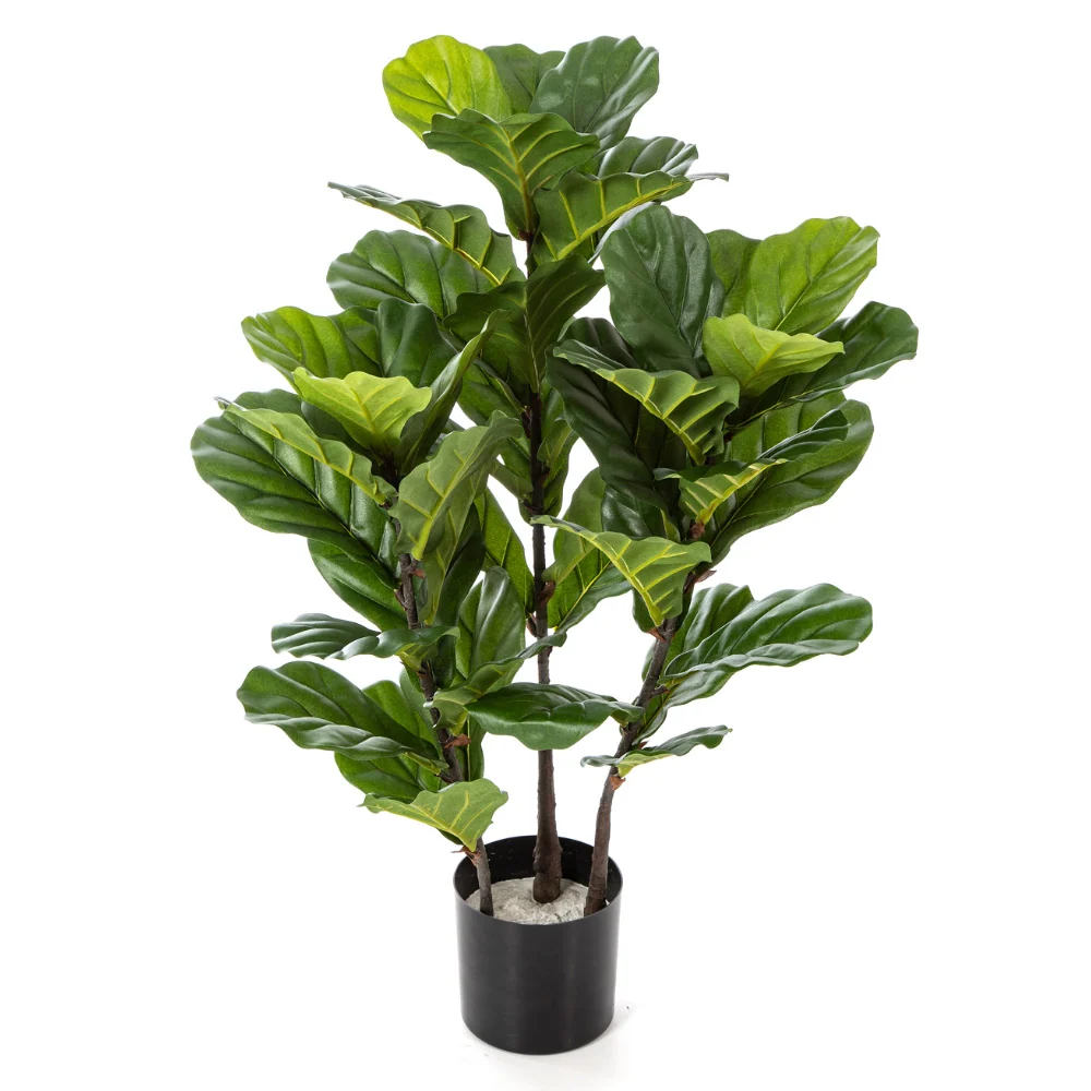 Fikusz cserje cserepes műnövény 90 cm "Ficus Lyrata"