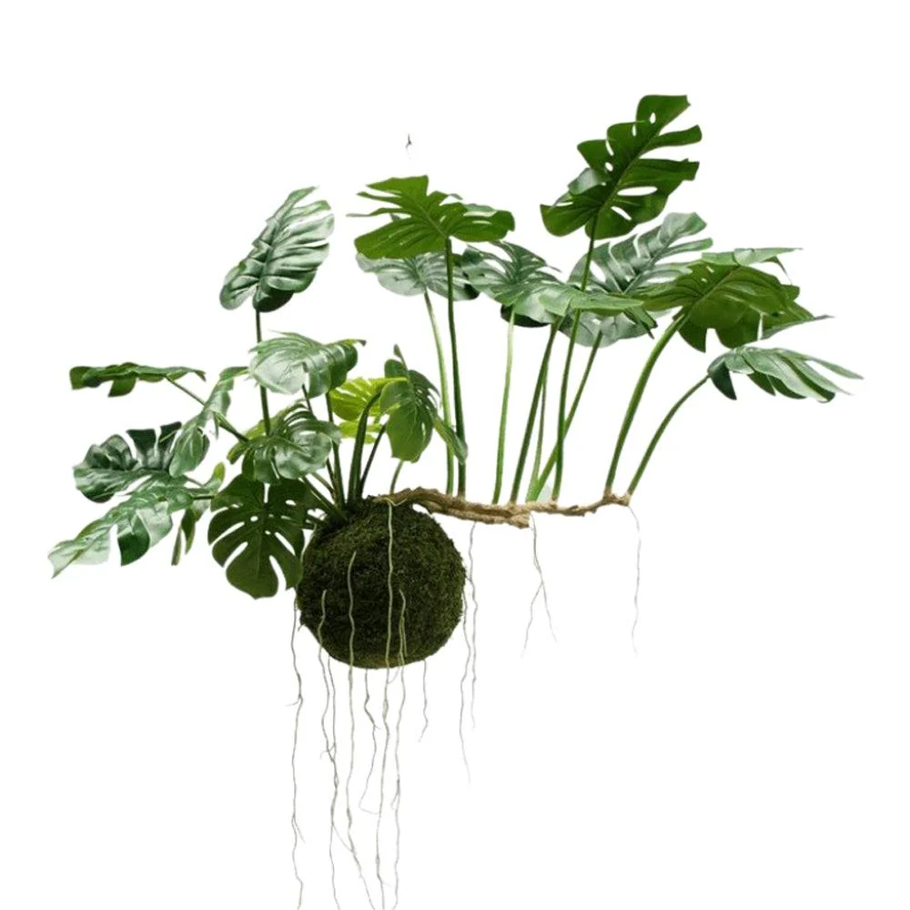 MONSTERA DELUXE zöld függeszthető mű könnyezőpálma dekoráció 80 cm