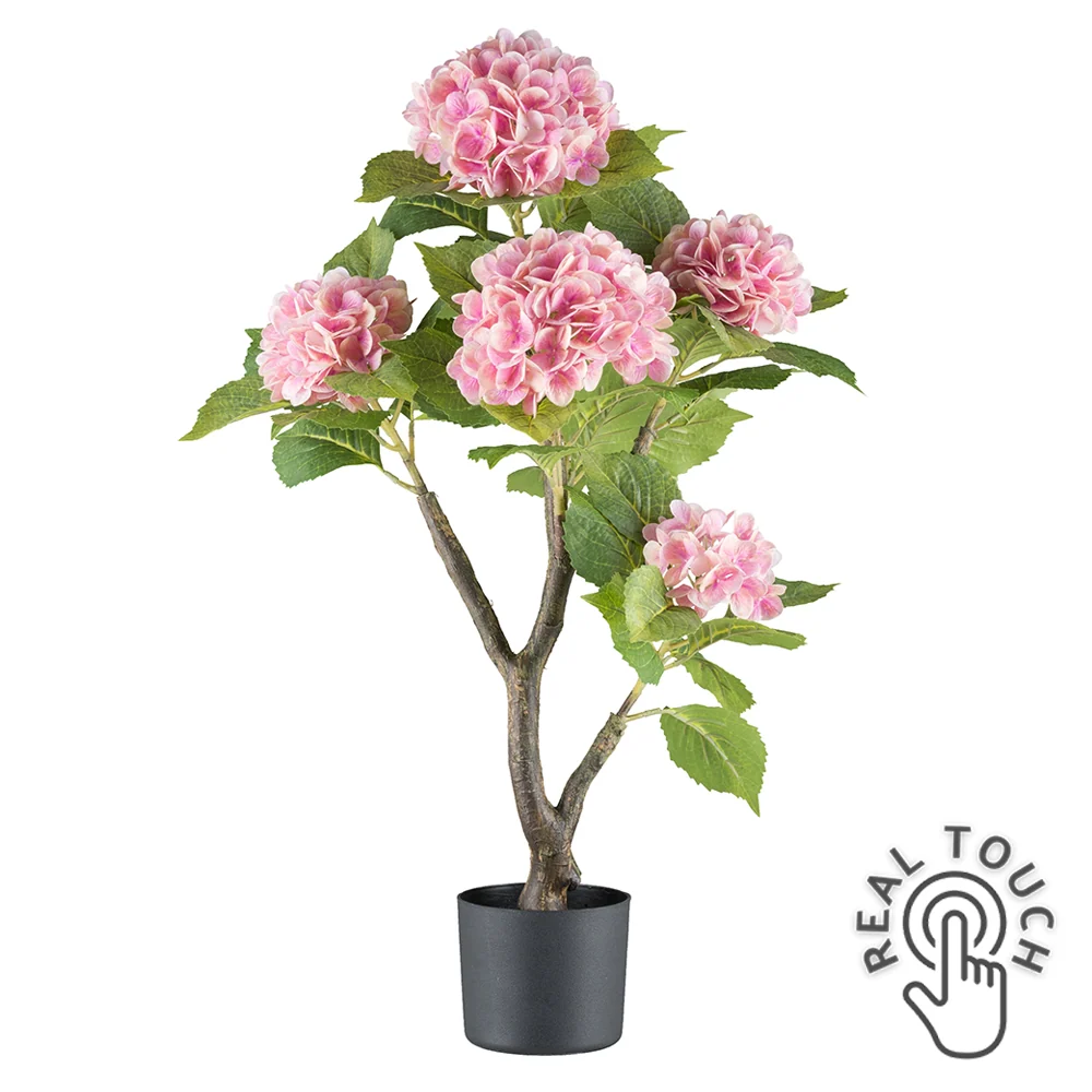 Mű hortenzia bokor 85 cm rózsaszín Real Touch "Hydrangea"