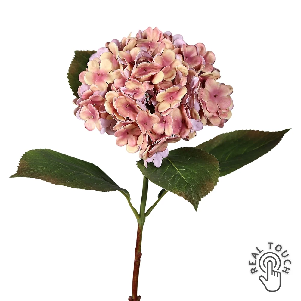 HYDRANGEA barackszínű mű hortenzia 52 cm