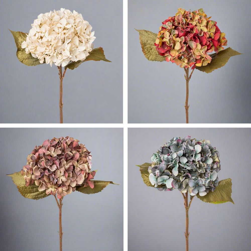 HYDRANGEA fáradtbézs mű hortenzia 46 cm