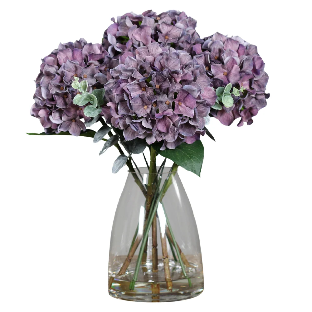 HYDRANGEA mályvaszínű mű hortenzia kompozíció 40 cm