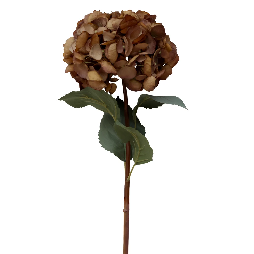 HYDRANGEA mokkaszínű mű hortenzia 80 cm