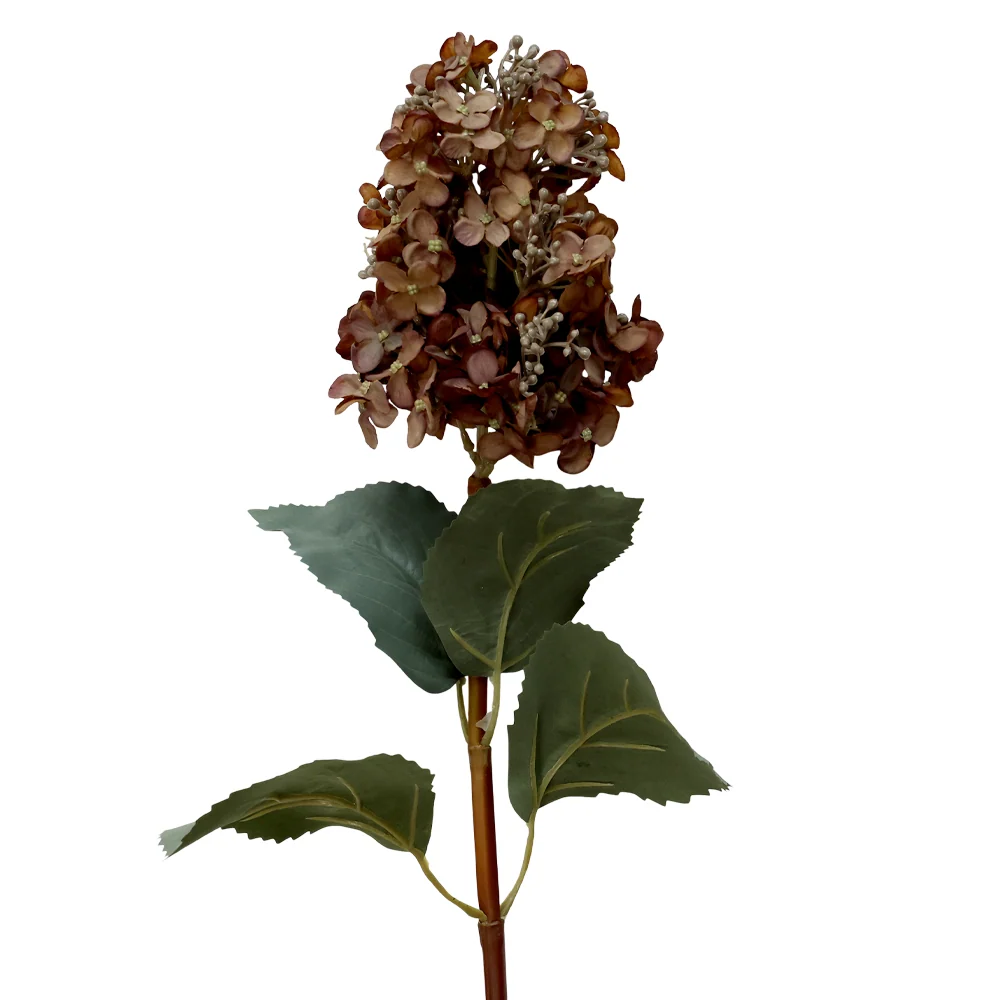 HYDRANGEA mokkaszínű mű hortenzia 85 cm