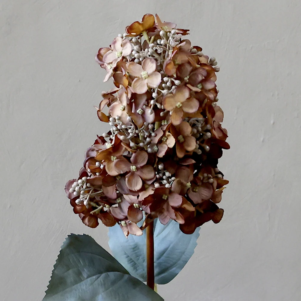 HYDRANGEA mokkaszínű mű hortenzia 85 cm
