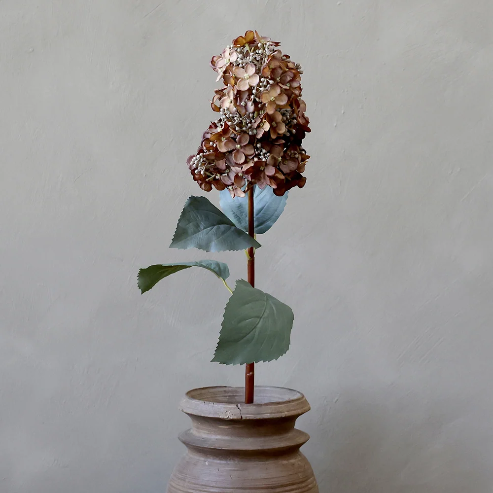 HYDRANGEA mokkaszínű mű hortenzia 85 cm