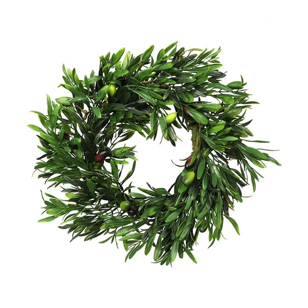 Mű olíva koszorú 40 cm "Olea"