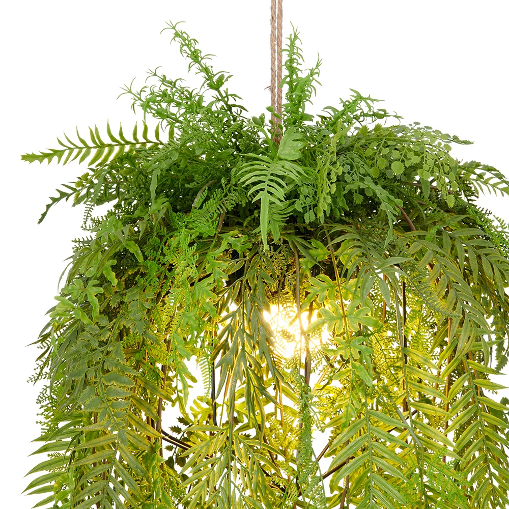 POLYPODIOPSIDA mű páfrány mix függeszték lámpa Ø 40 x 80 cm E27