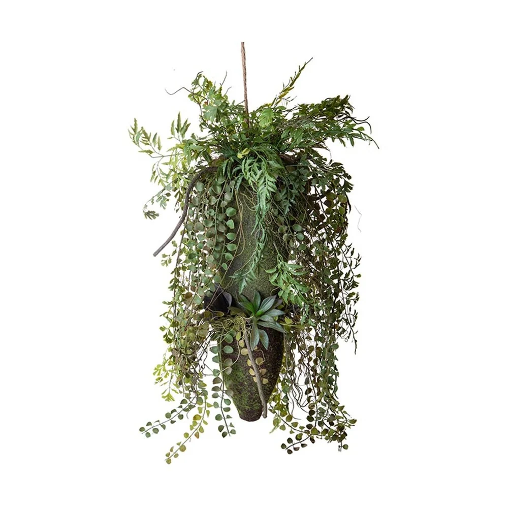 POLYPODIOPSIDA zöld függeszthető műnövény mix dekoráció 124 cm