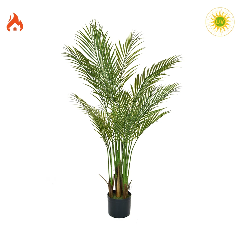 Tűz- és UV-álló mű aranypálma 150 cm zöld "Areca"