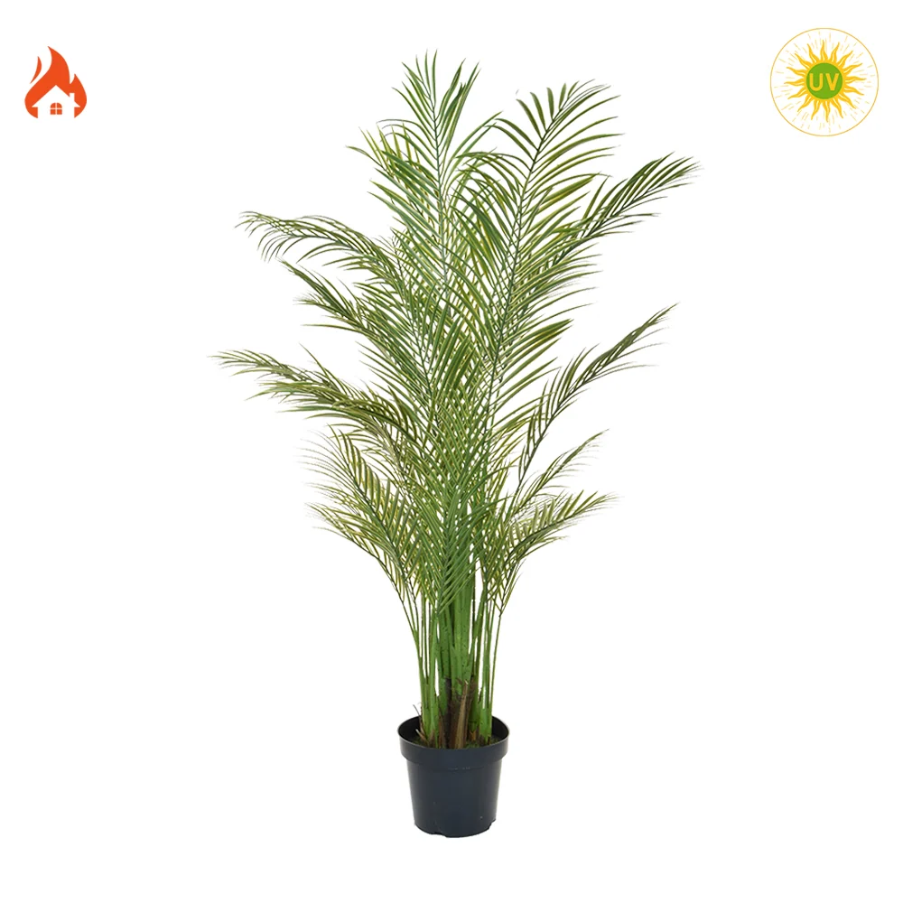 Tűz- és UV-álló mű aranypálma 180 cm zöld "Areca"