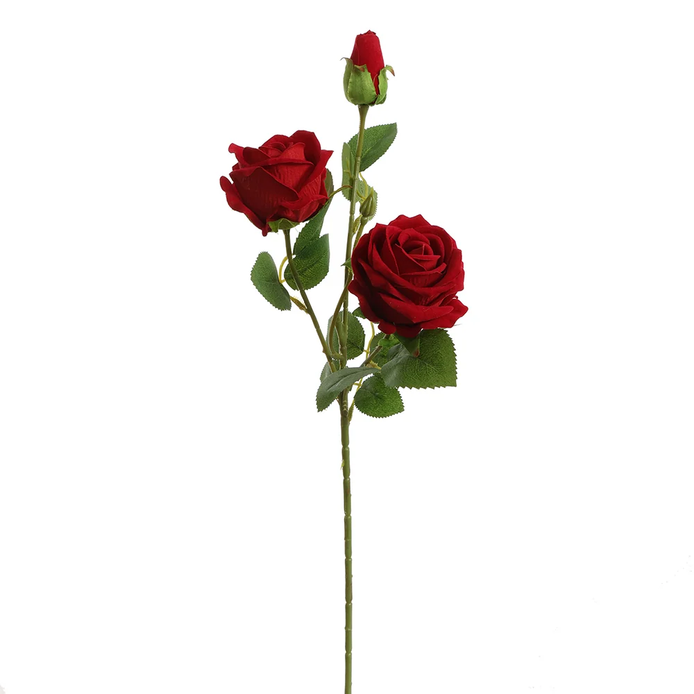 ROSE bordó mű bársony rózsa 55 cm