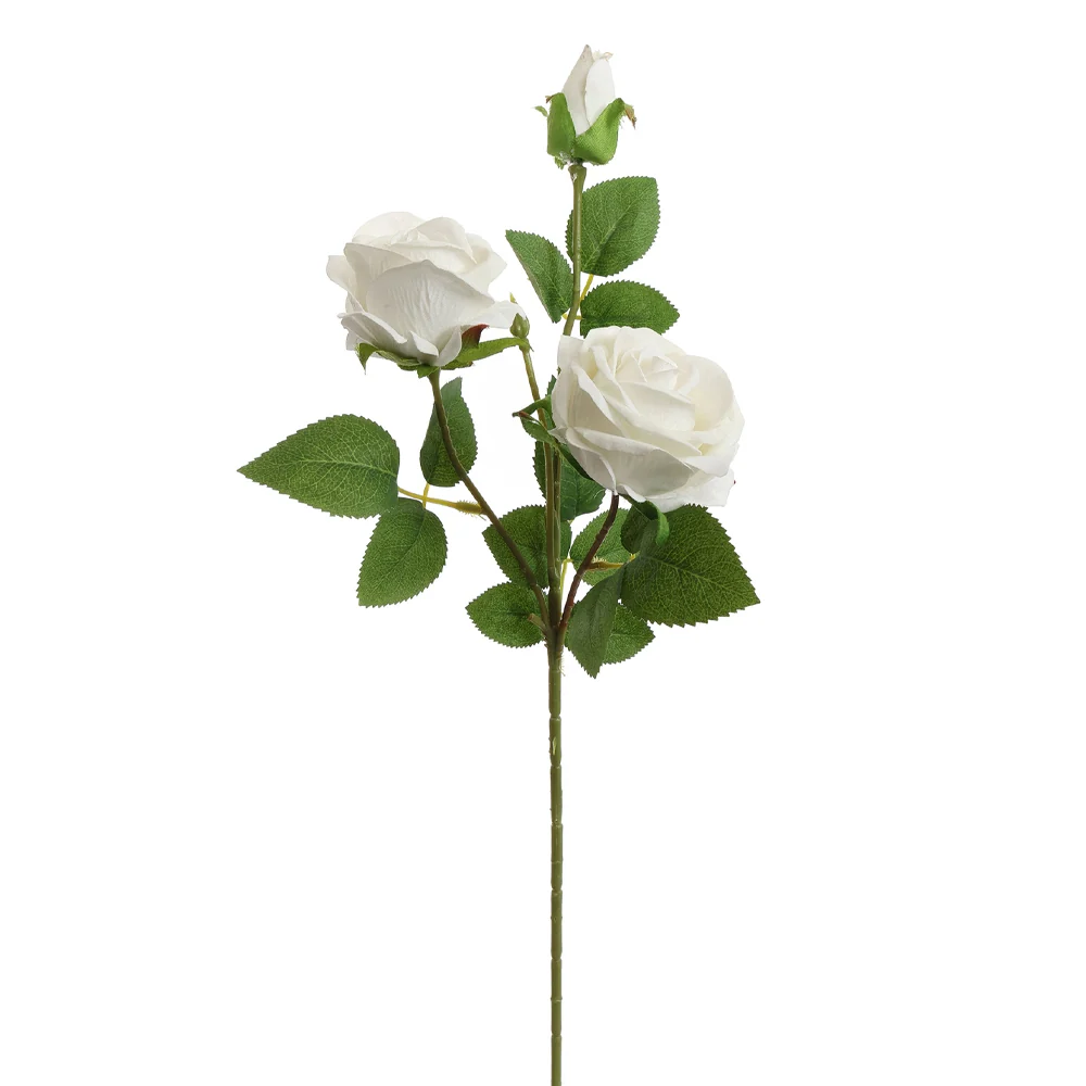 ROSE krém mű bársony rózsa 55 cm