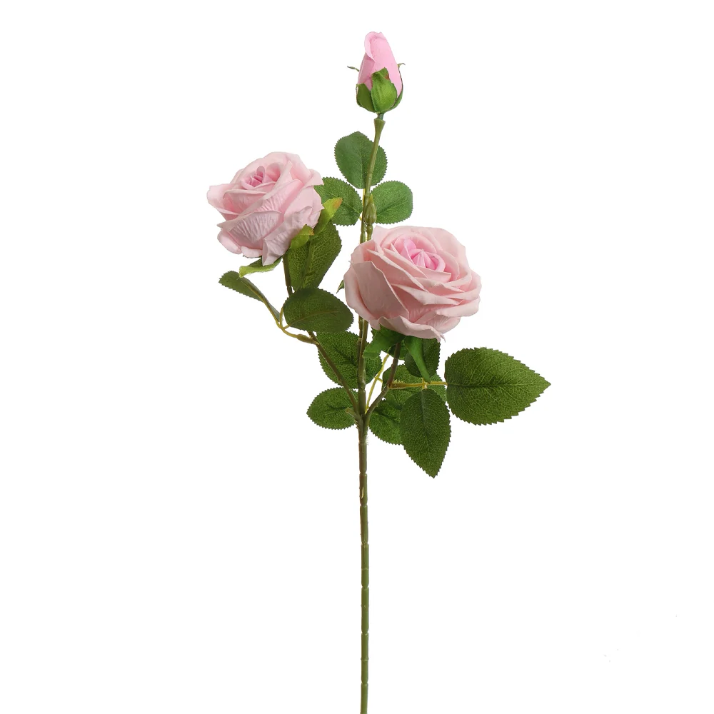 ROSE pink mű bársony rózsa 55 cm