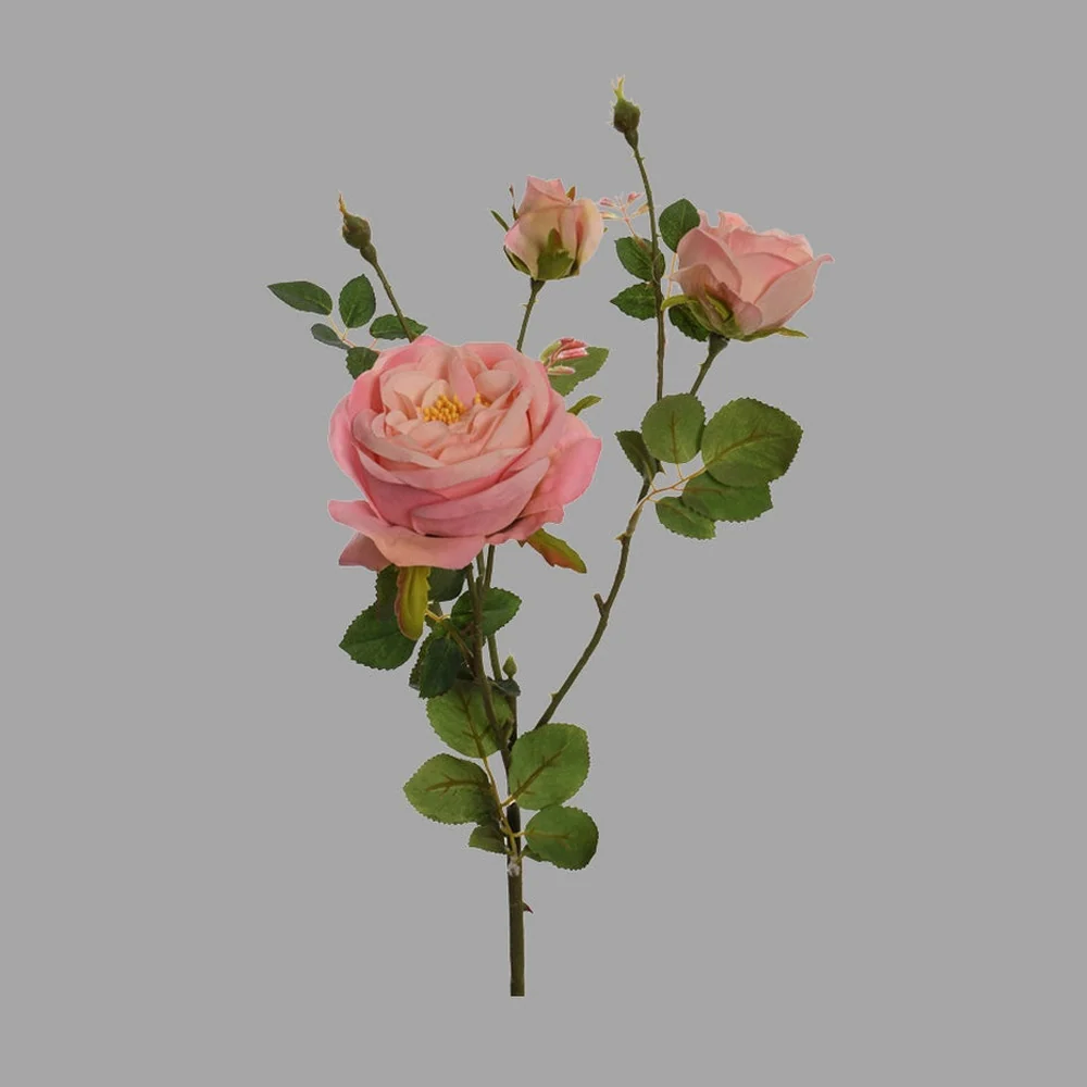 Rózsa művirág 62 cm fáradt pink "Rose"