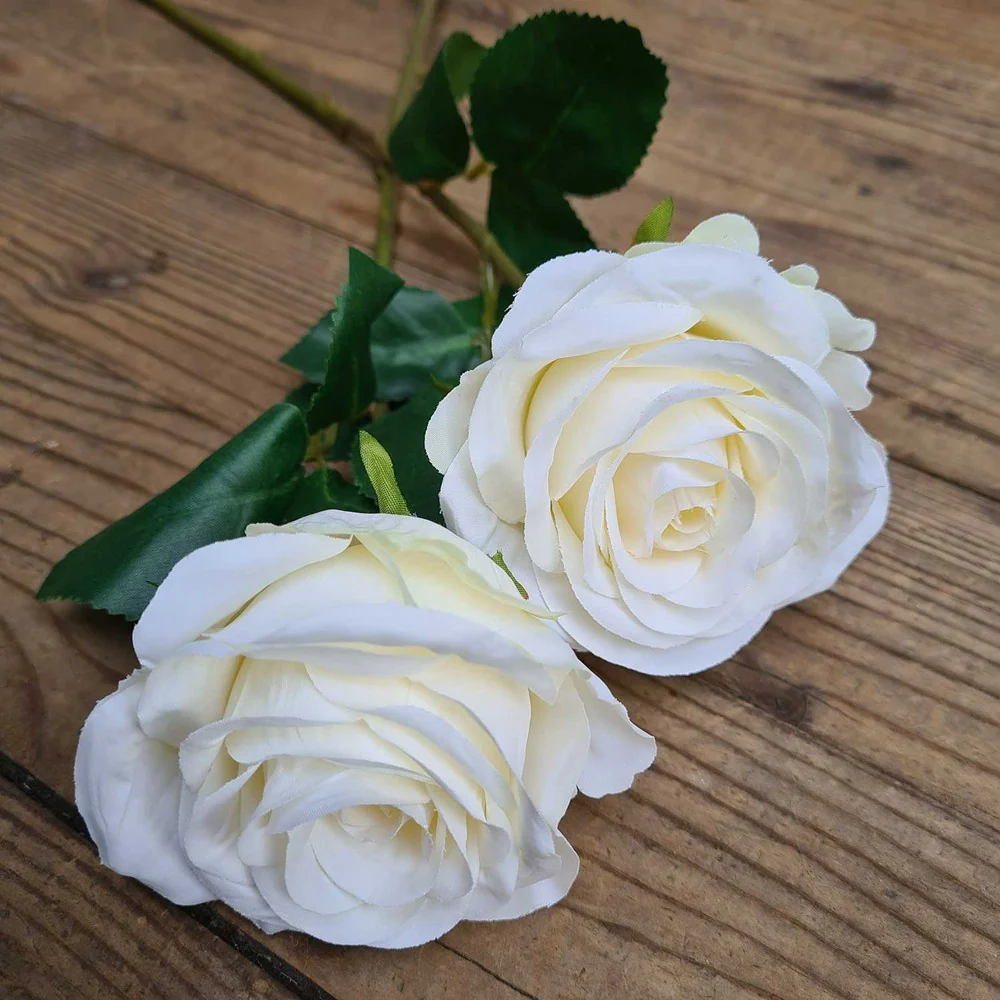 Rózsa művirág 45 cm krém "Rose"