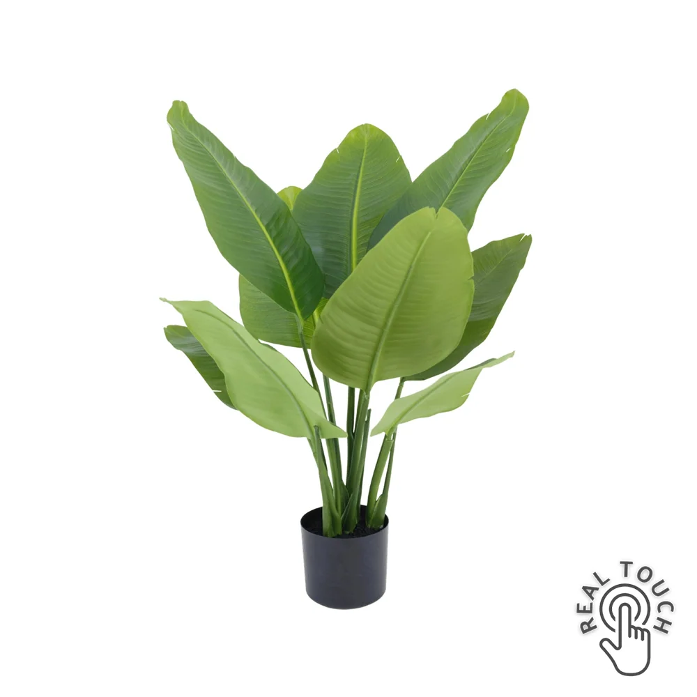 STRELITZIA DELUXE zöld mű strelitzia 90 cm