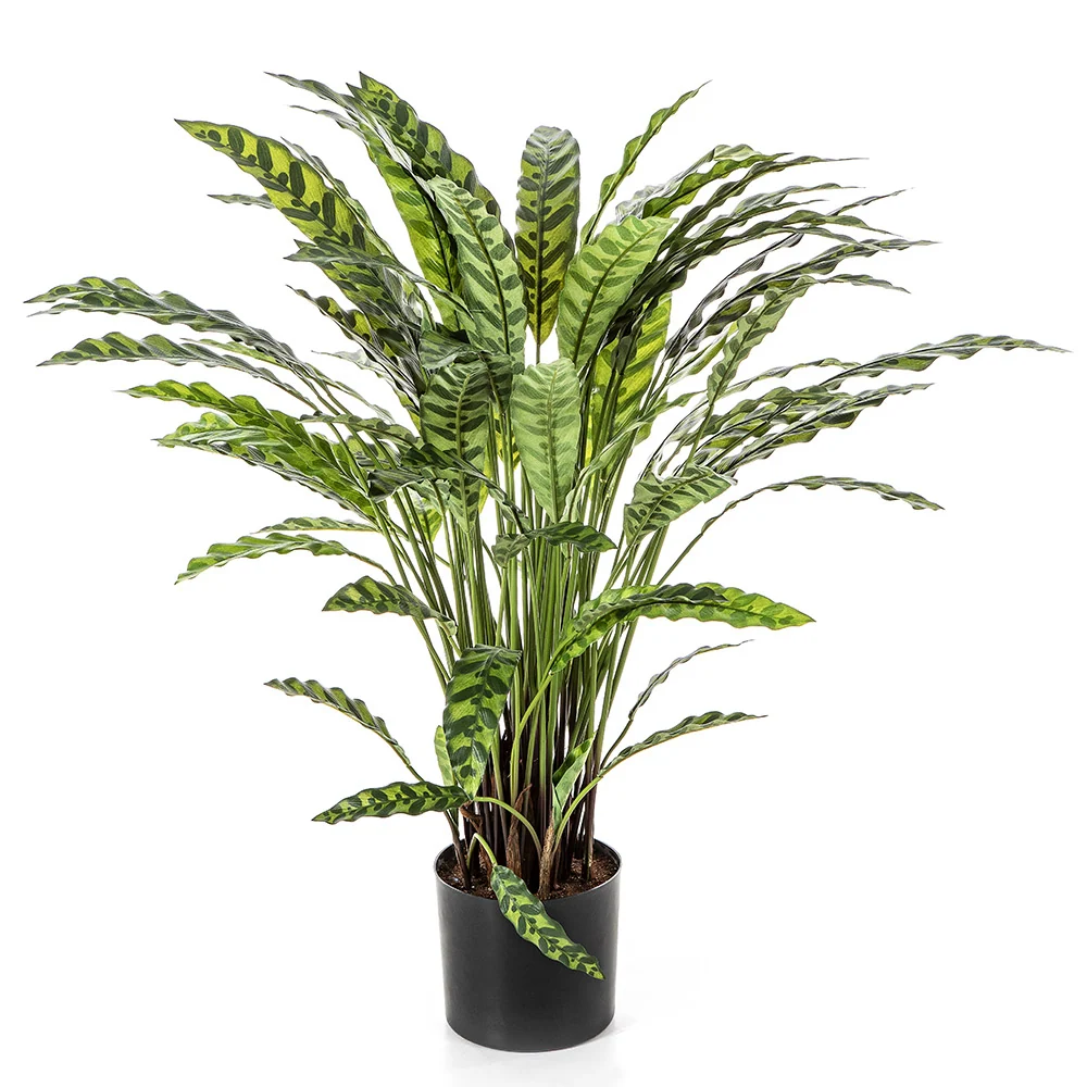 Élethű zebralevél műnövény 84 cm zöld "Calathea"