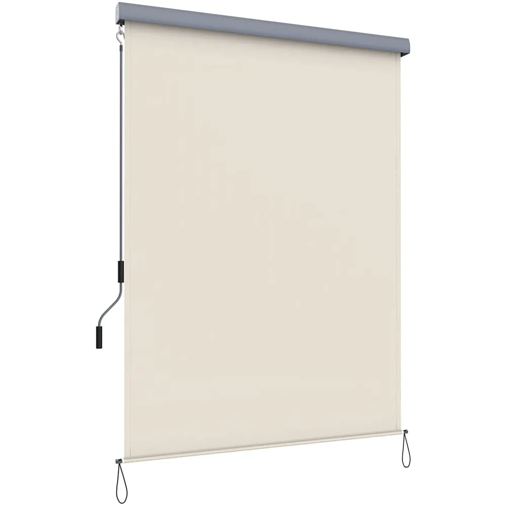 Függőleges napellenző, vízálló árnyékoló, bézs, 2,5 x 1,6 m (Ma x SZ)