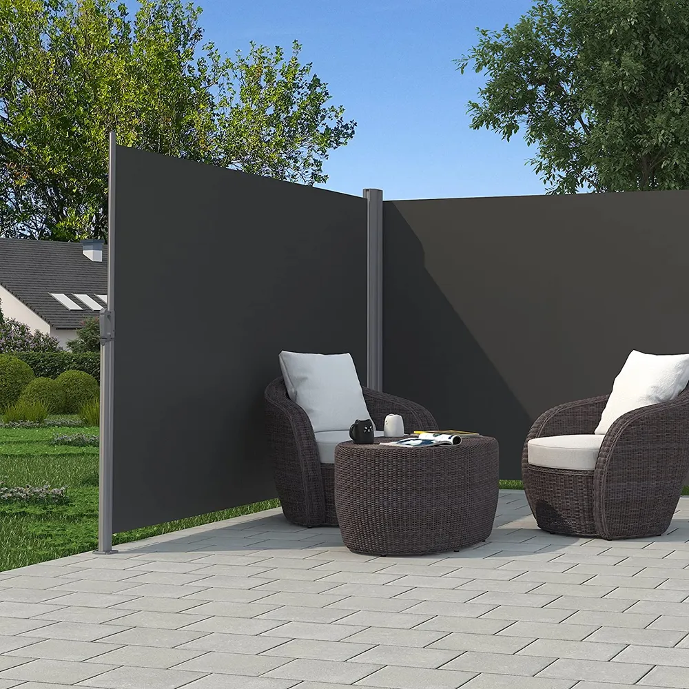 Kétoldalas napellenző, 1,8 x 6 m (h x m) antracit