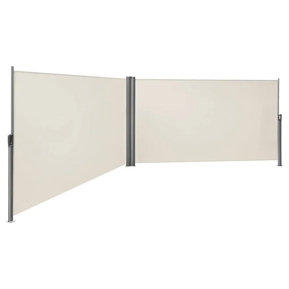 Kétoldali napellenző, kihúzható, 1,8 x 6 m (h x m), bézs