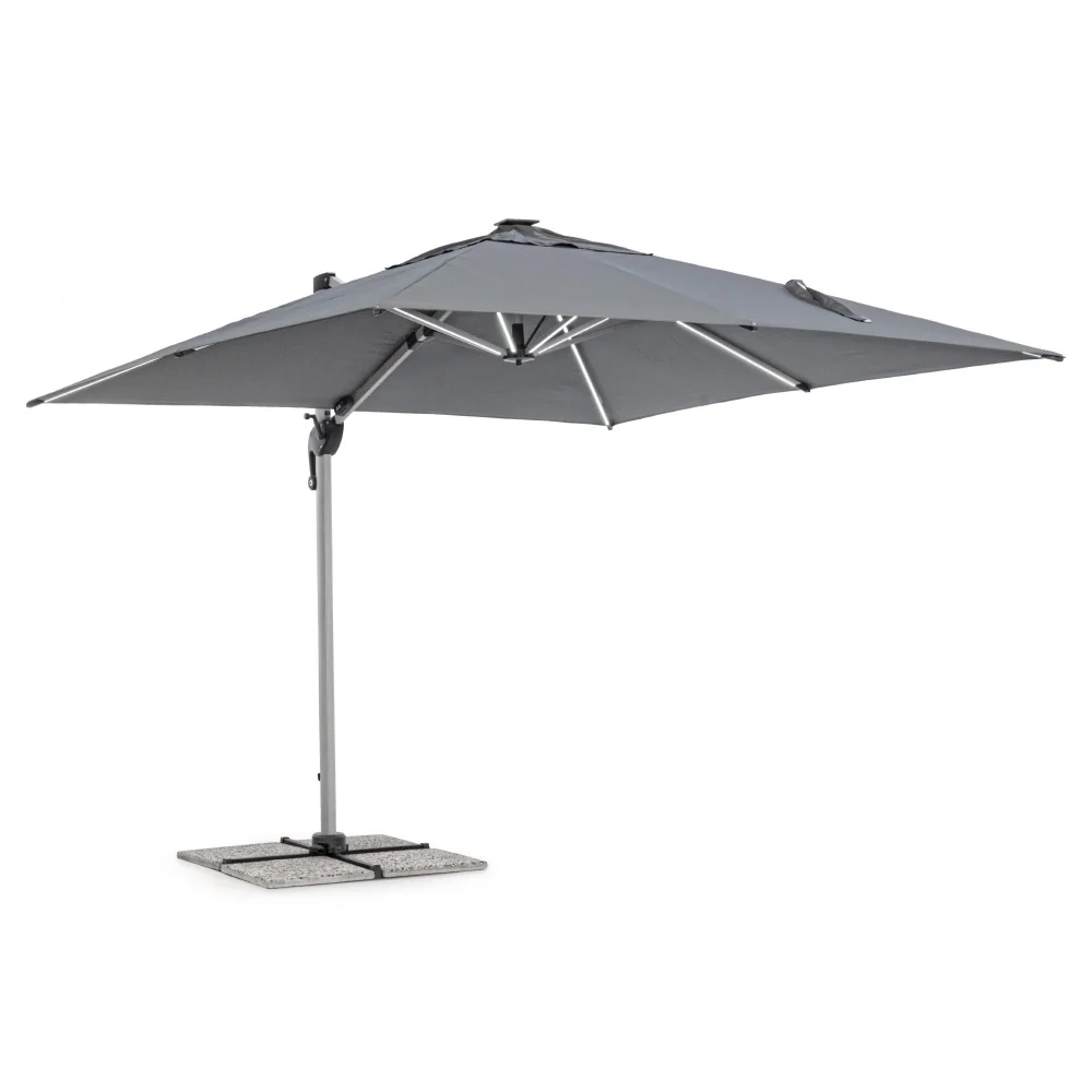 FLORENZA fémvázas napernyő LED világítással 300 cm