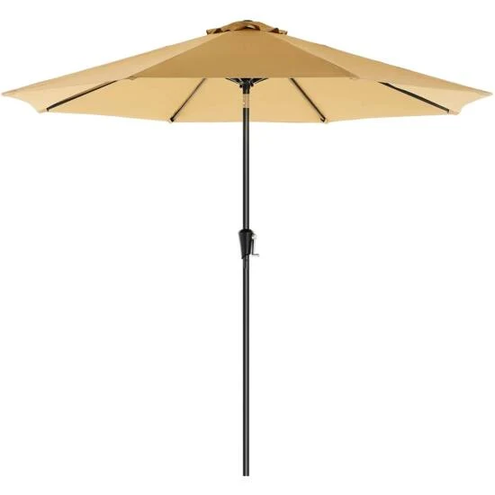 Kerti napernyő, upf 50+, napernyő, 30°-ban dönthető, 3 m, taupe
