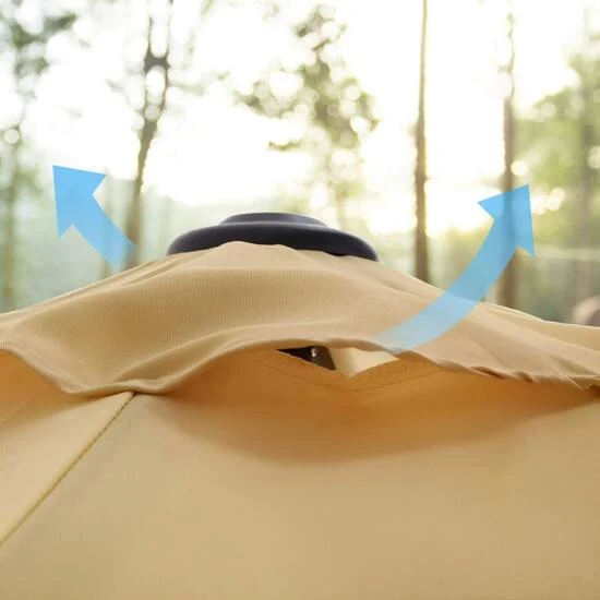 Kerti napernyő, upf 50+, napernyő, 30°-ban dönthető, 3 m, taupe