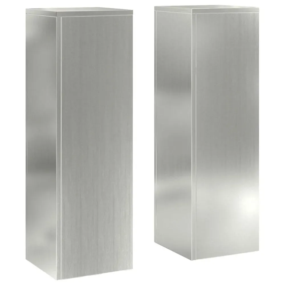 vidaXL Növényállvány 2 pcs Ezüst 24 x 24 x 75 cm Horganyzott acél