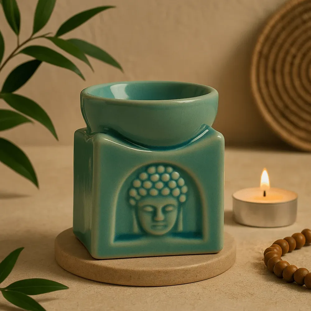 Buddha olajégő, sötét jáde