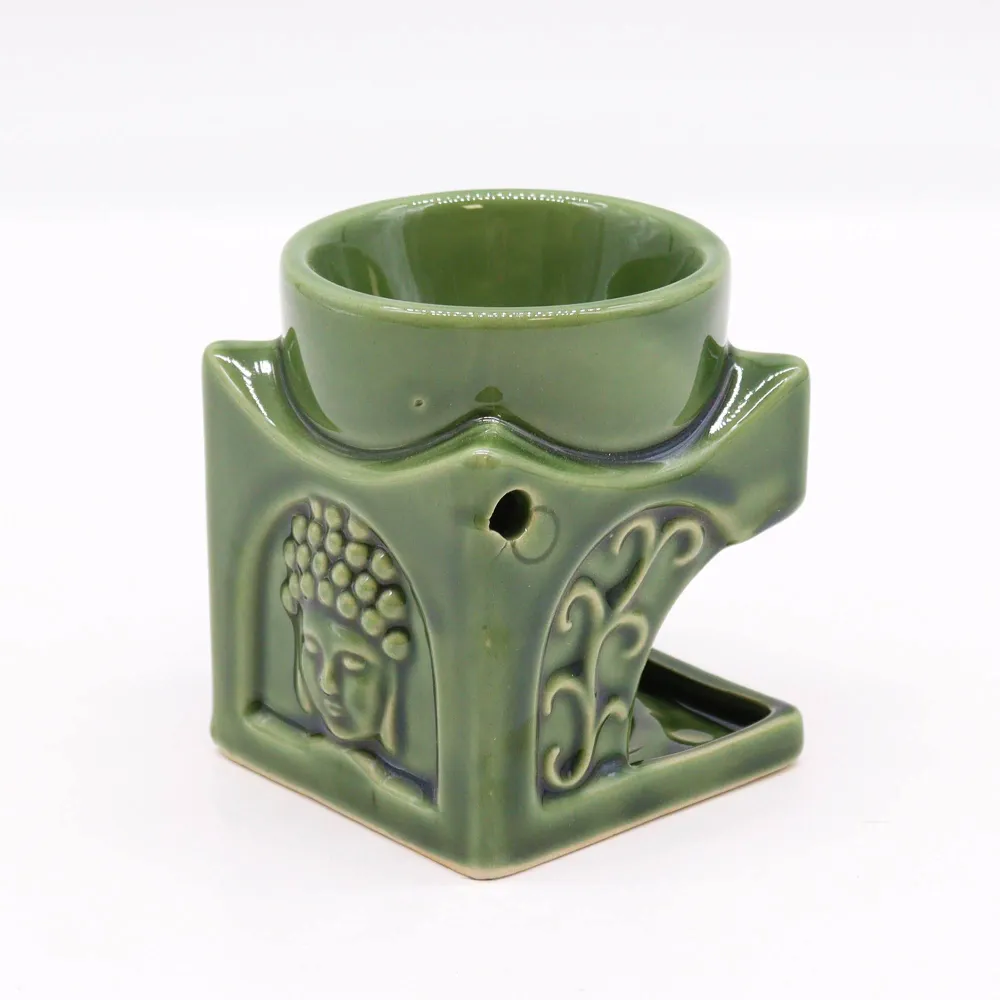 Buddha olajégő, sötét jáde