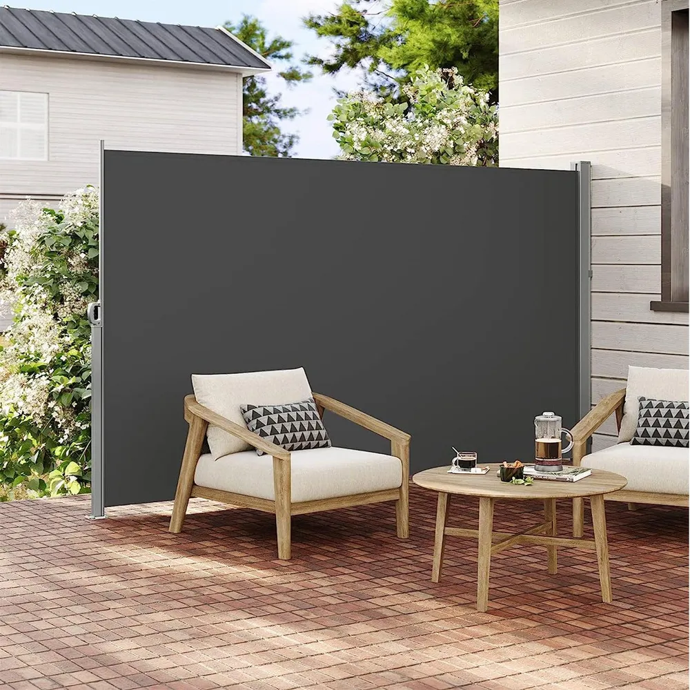 Oldalsó napellenző, 180 x 450 cm, füstszürke