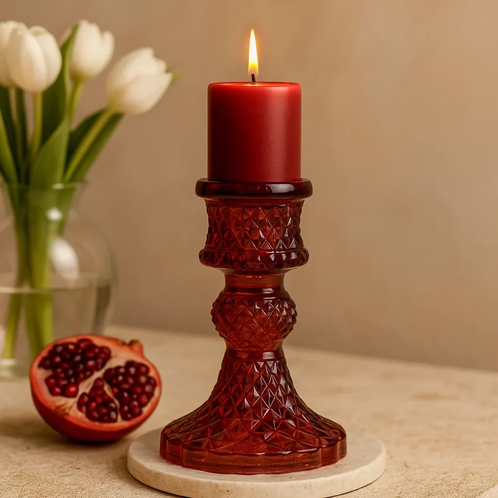 Gyertyatartók Vámpír Piros Vintage Készlet 2 darabos