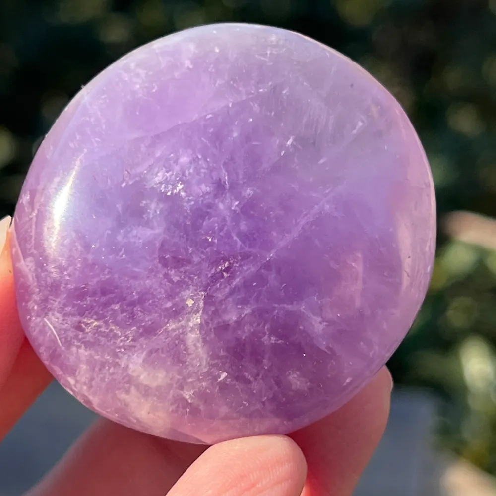 Ametiszt gördített palmstone (Madagaszkárból) 23-as modell