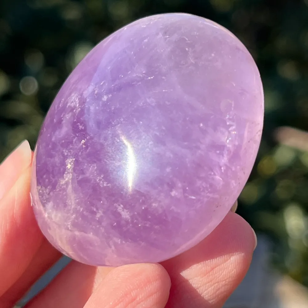 Ametiszt gördített palmstone (Madagaszkárból) 23-as modell