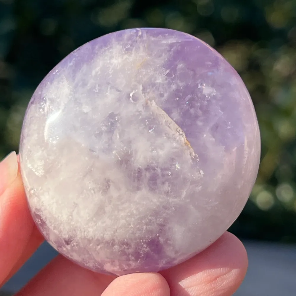 Ametiszt gördített palmstone (Madagaszkárból) 23-as modell