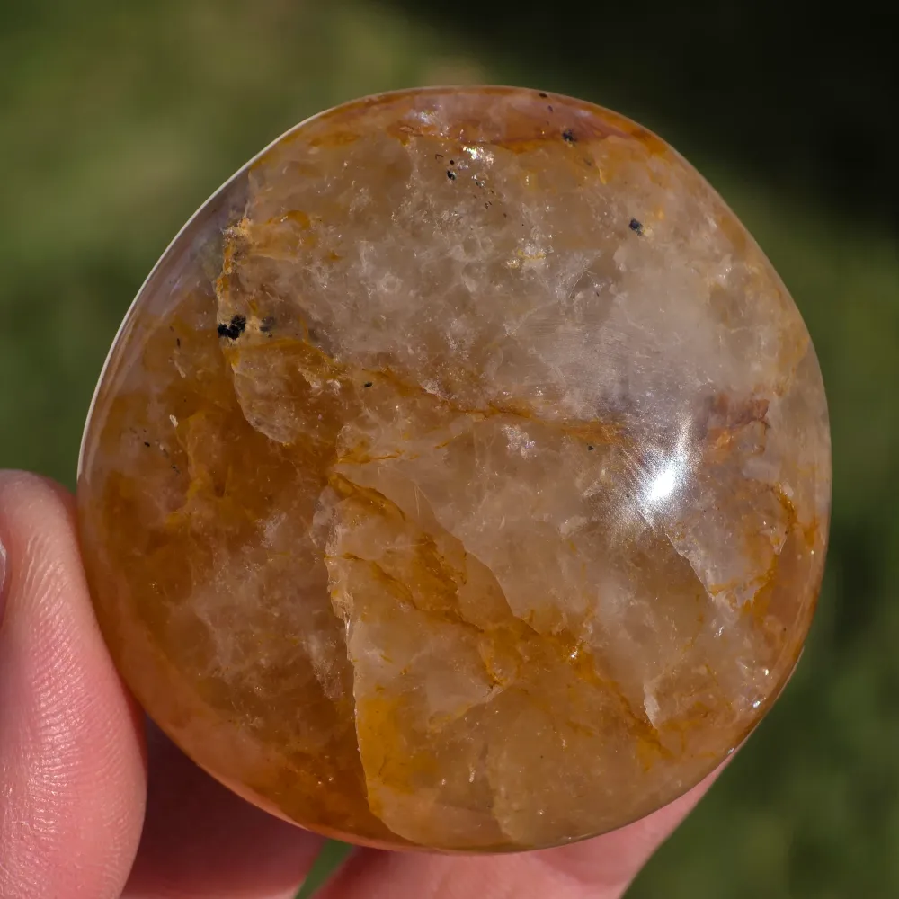 Citrom kvarc Palmstone, 12-es modell, arany gyógyító